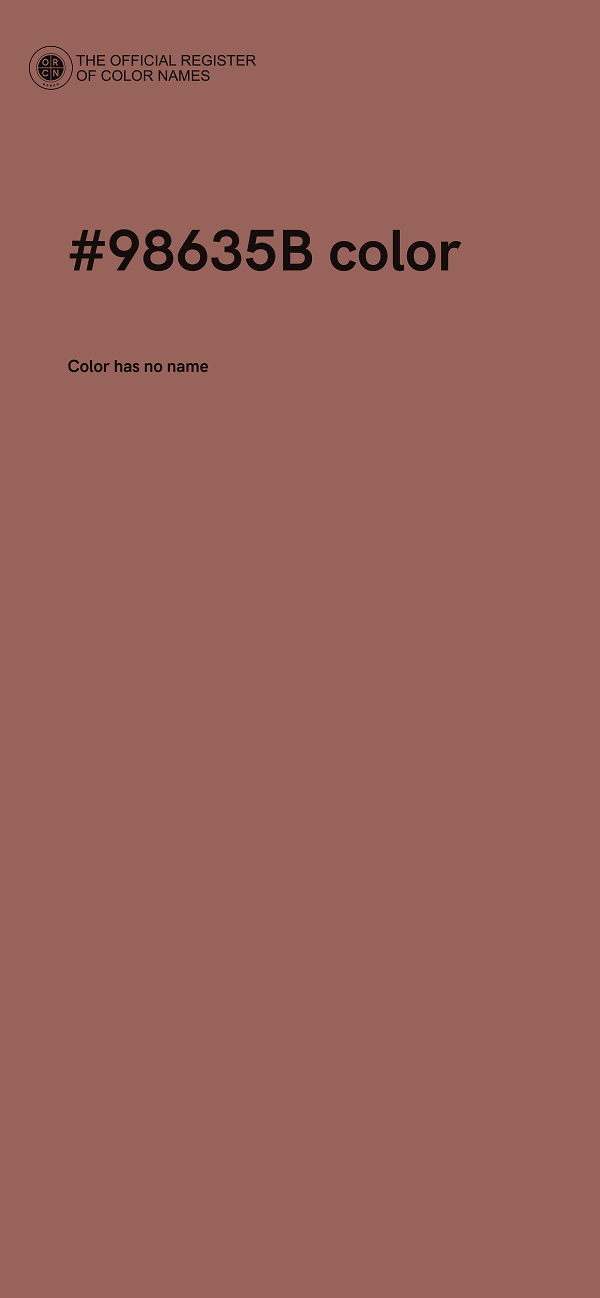 #98635B color image