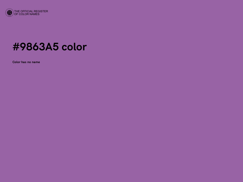 #9863A5 color image