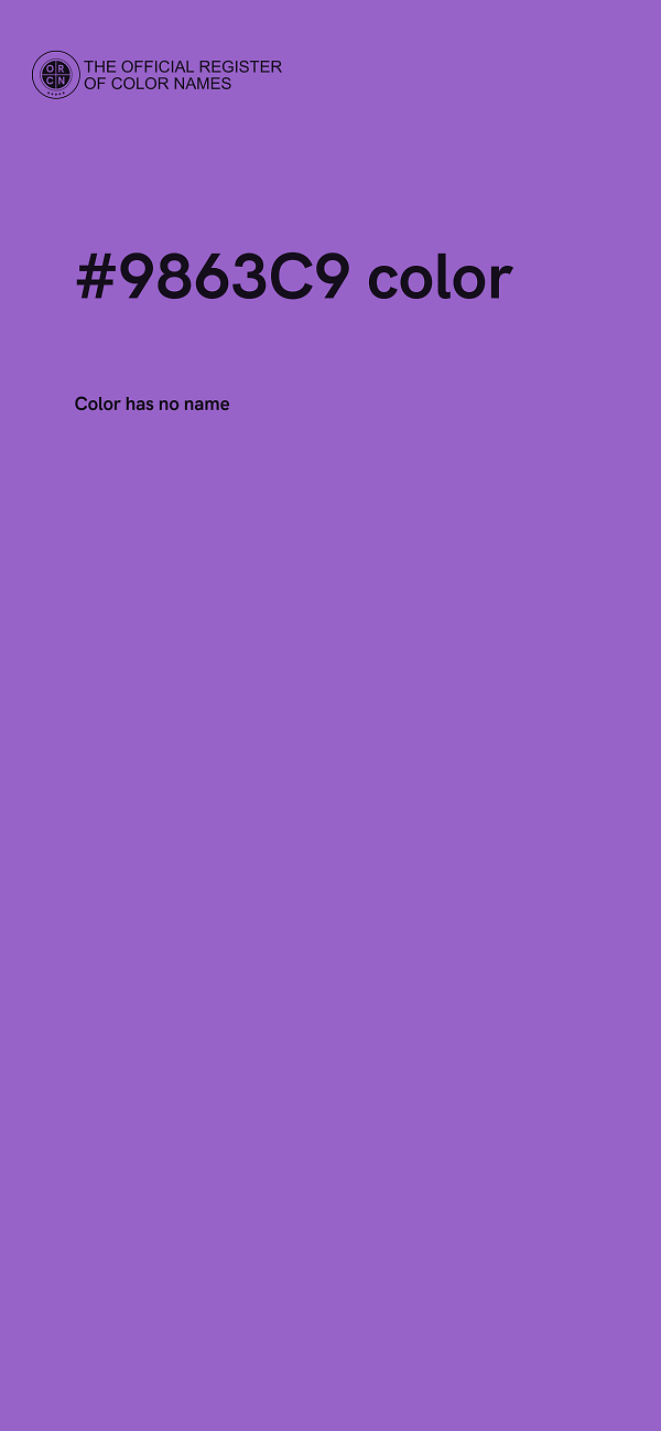 #9863C9 color image