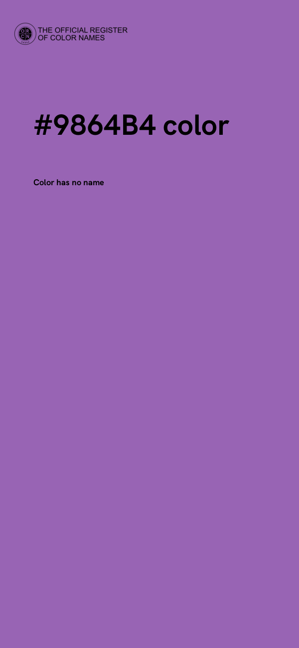 #9864B4 color image