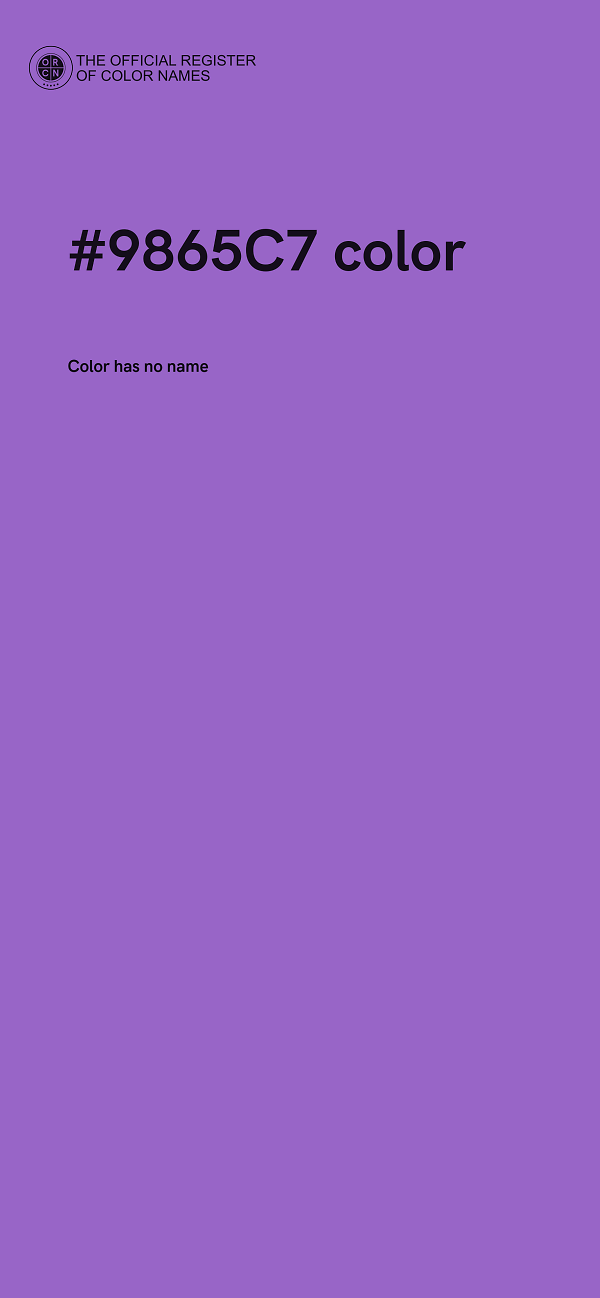#9865C7 color image