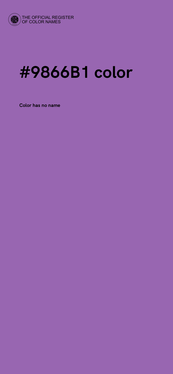 #9866B1 color image