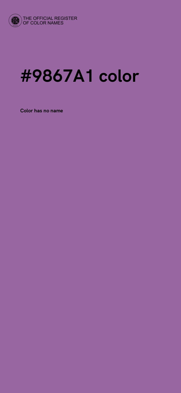 #9867A1 color image