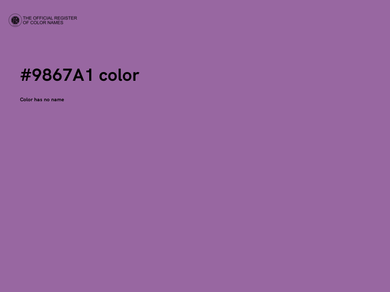#9867A1 color image