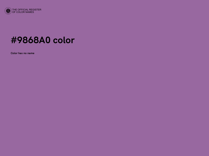 #9868A0 color image