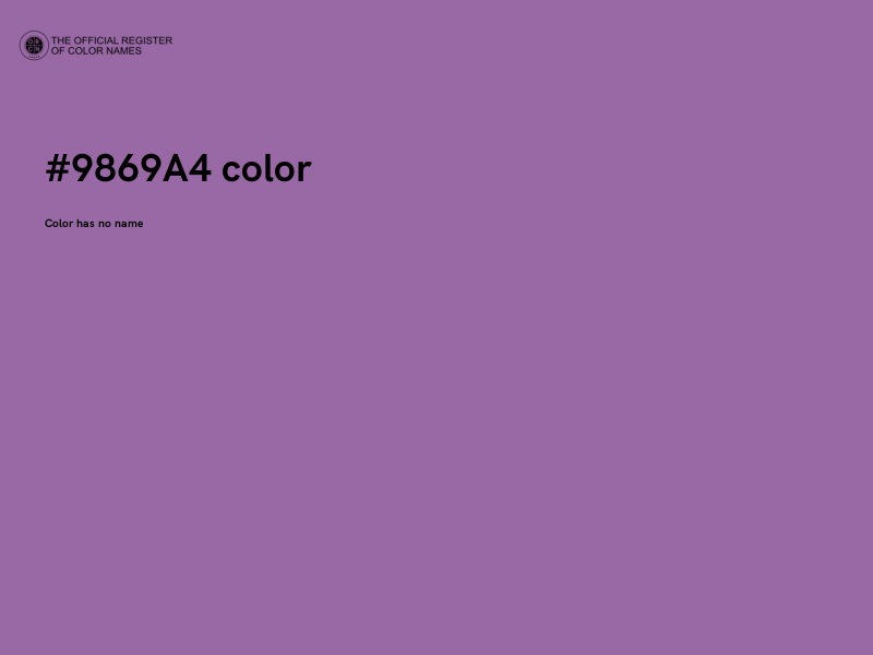 #9869A4 color image