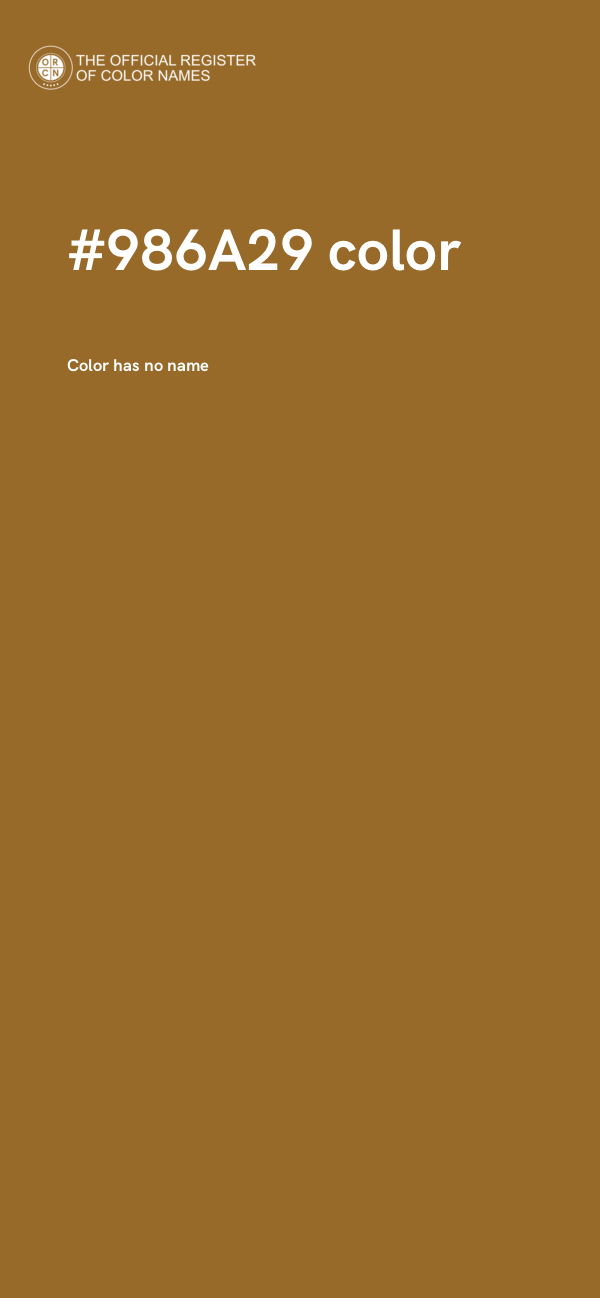 #986A29 color image