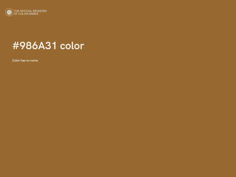 #986A31 color image