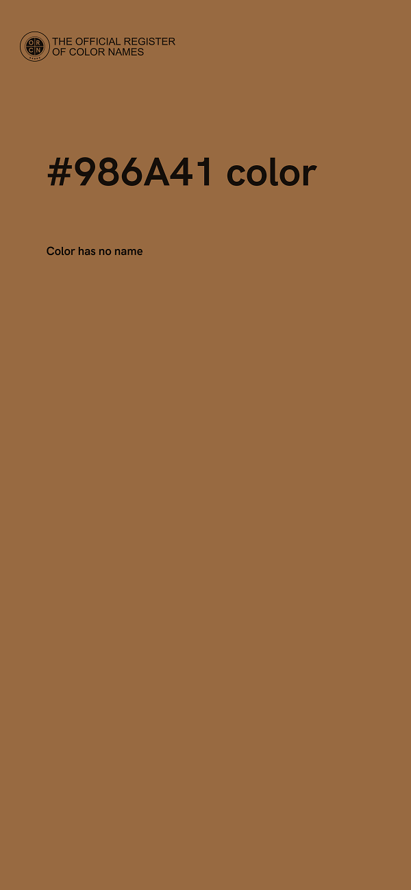 #986A41 color image