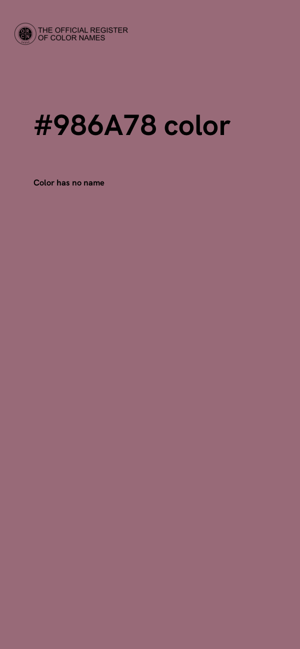 #986A78 color image