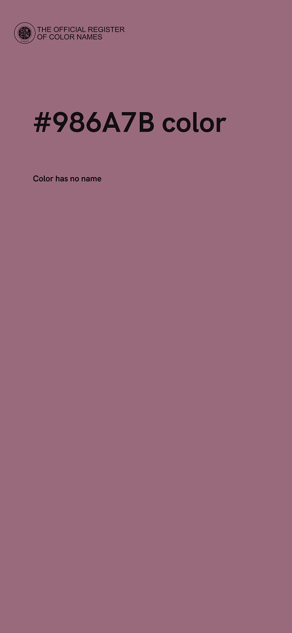 #986A7B color image