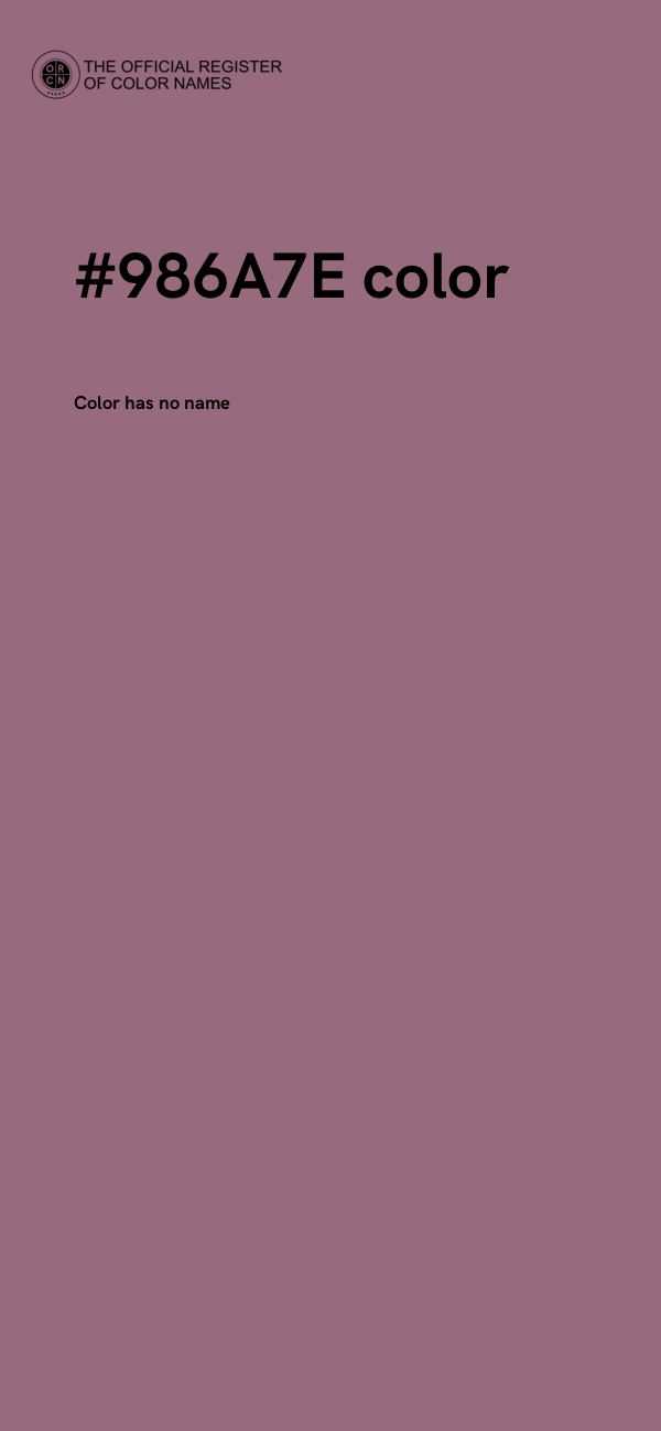 #986A7E color image