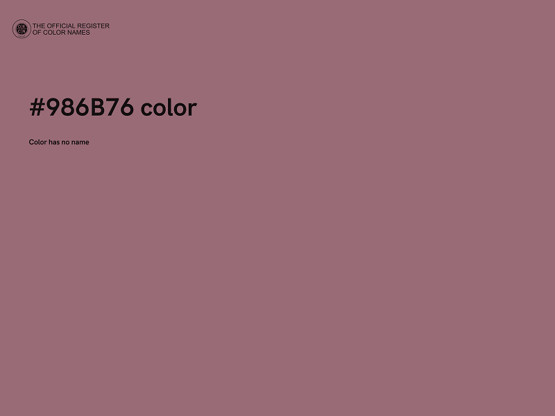 #986B76 color image