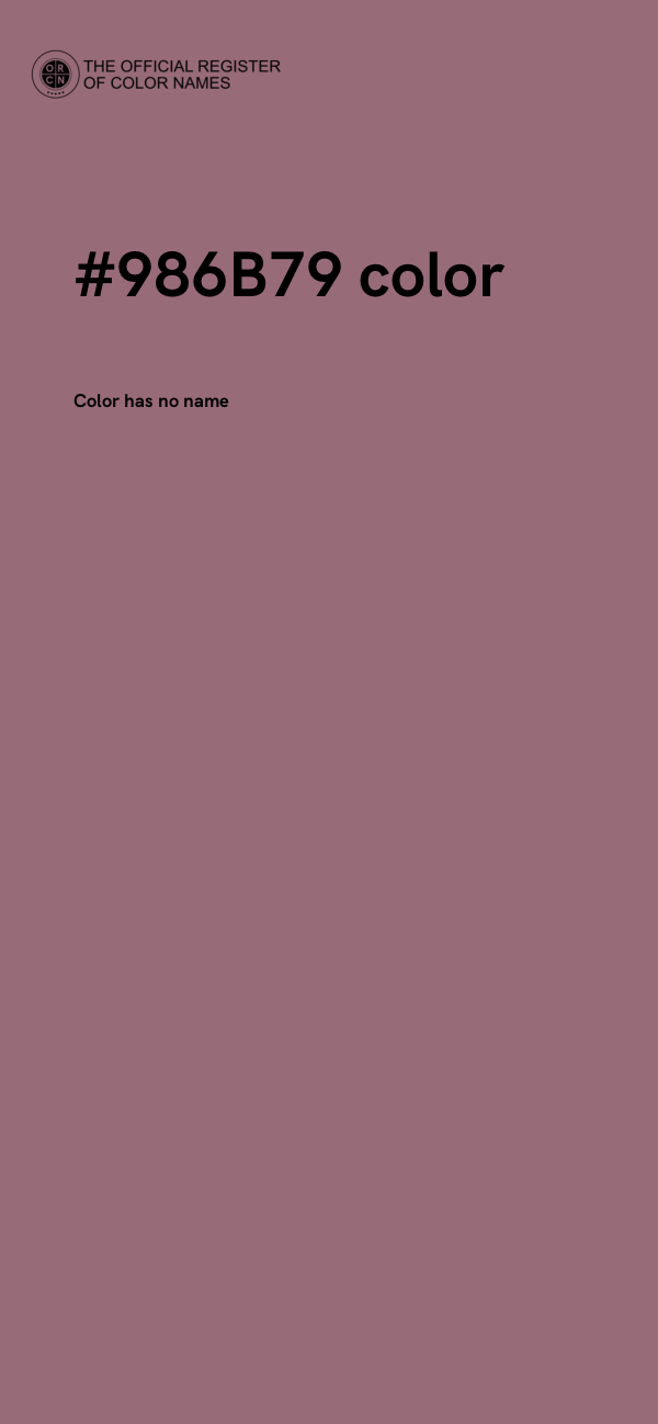#986B79 color image