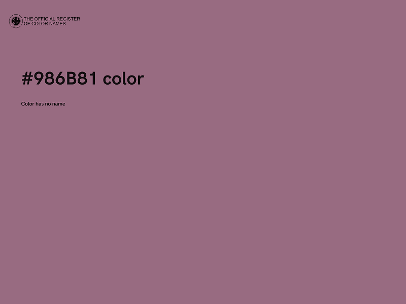 #986B81 color image