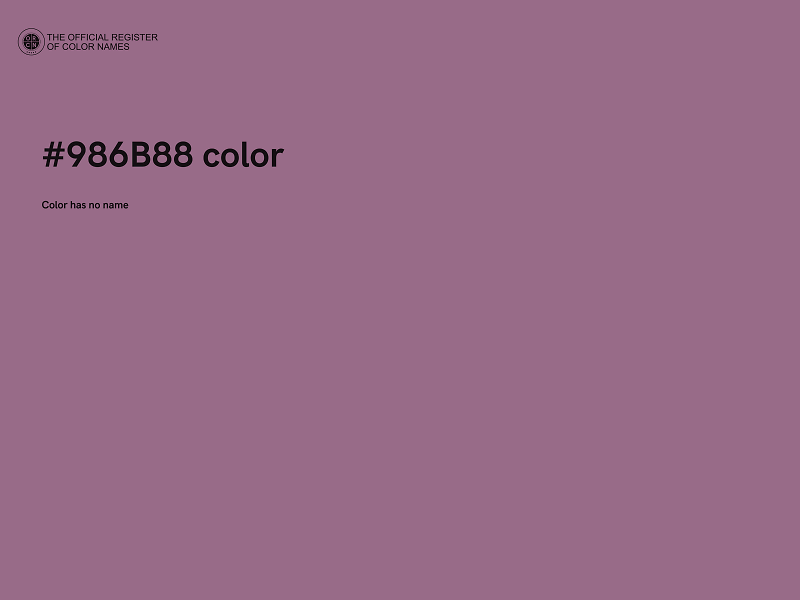 #986B88 color image