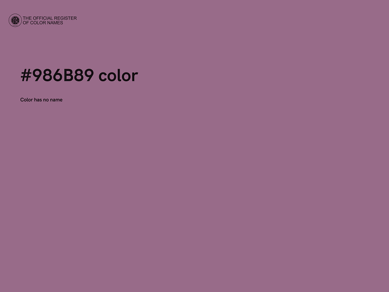 #986B89 color image