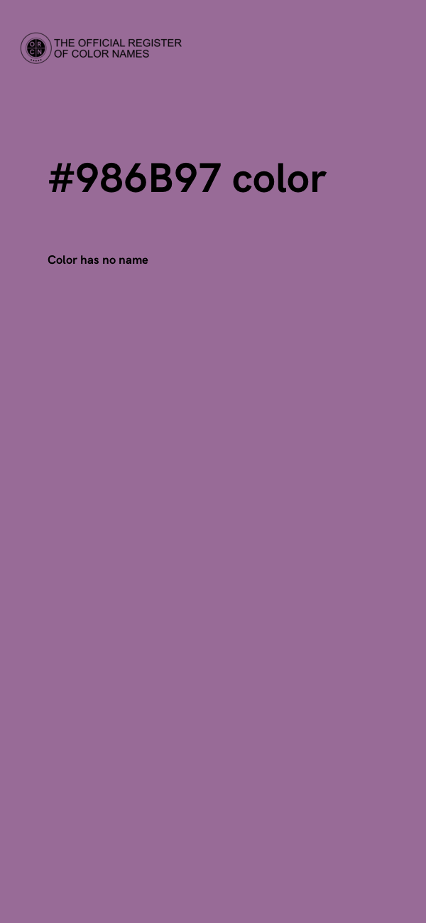 #986B97 color image
