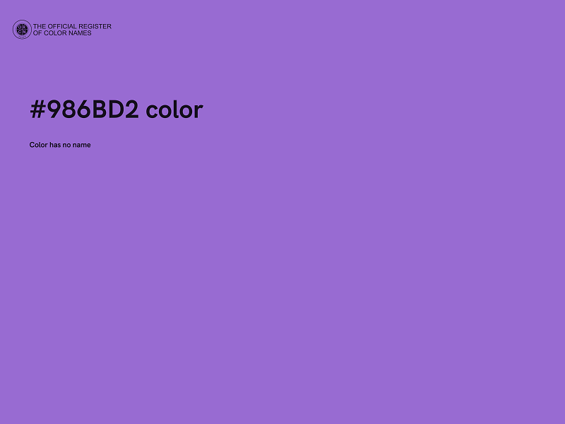 #986BD2 color image