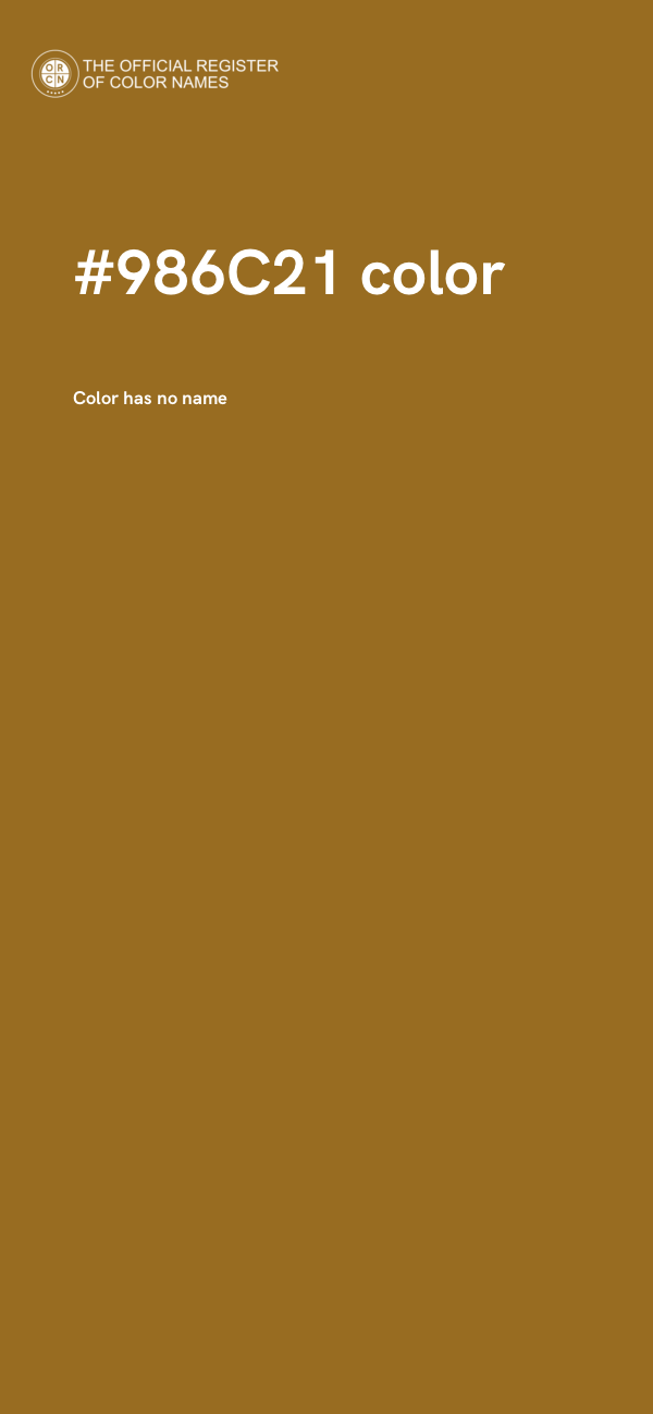#986C21 color image