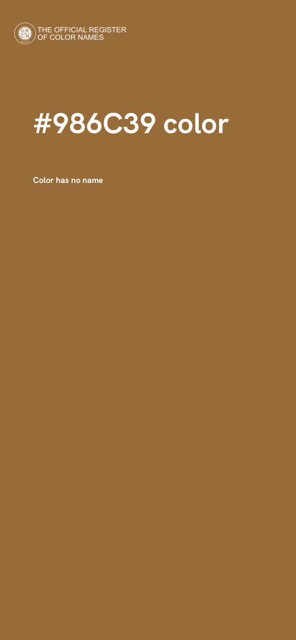 #986C39 color image