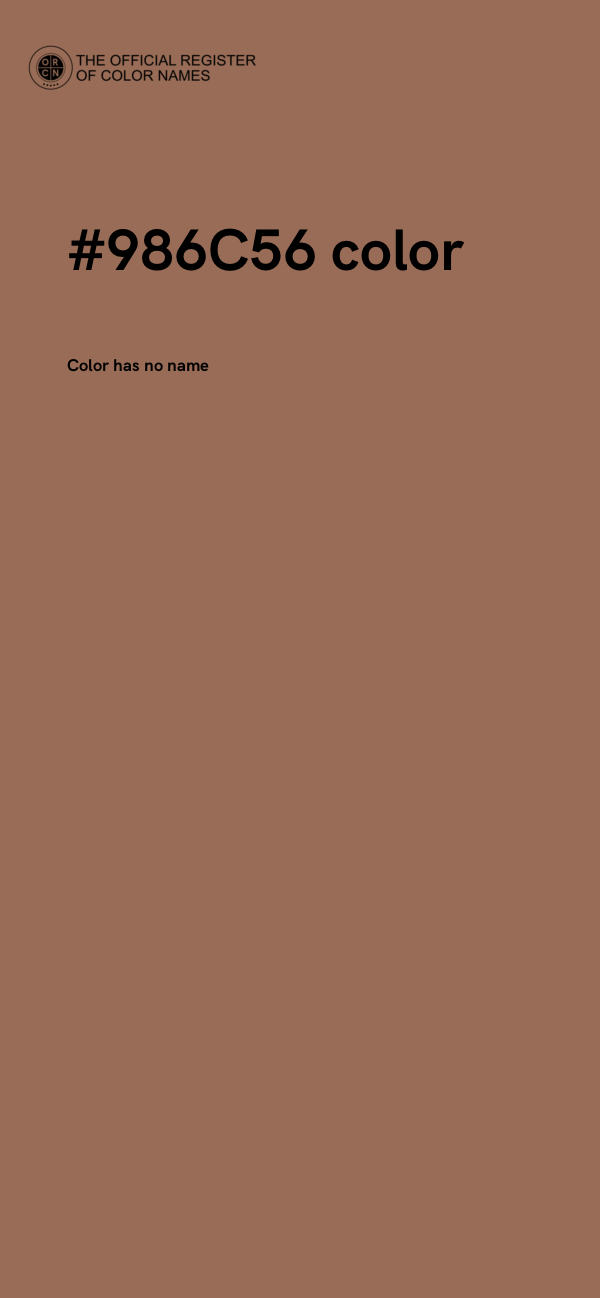 #986C56 color image