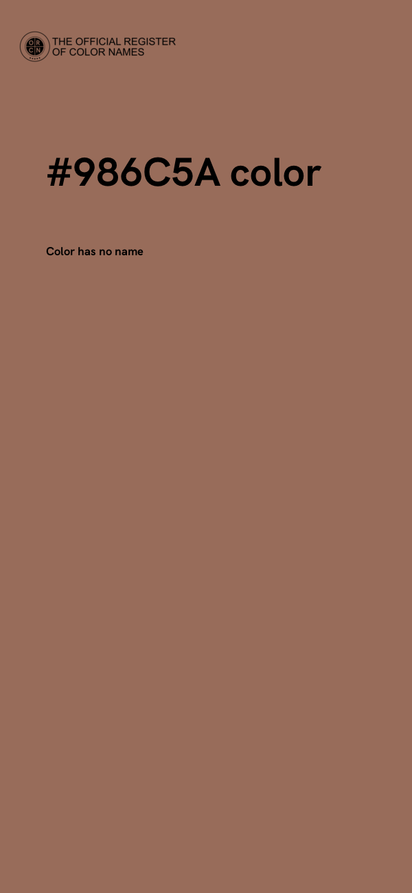 #986C5A color image