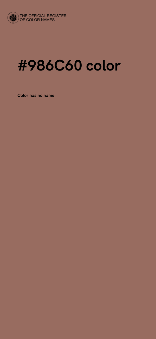 #986C60 color image