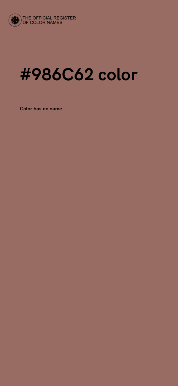 #986C62 color image