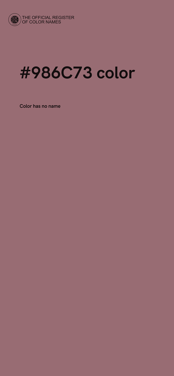 #986C73 color image