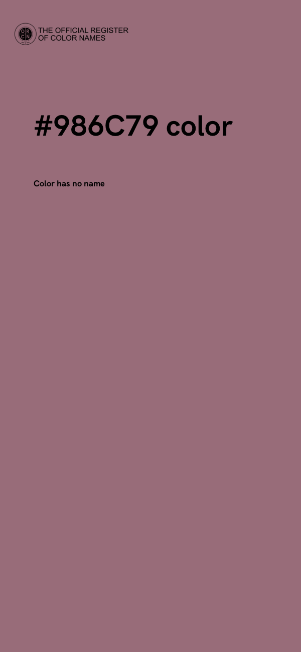 #986C79 color image