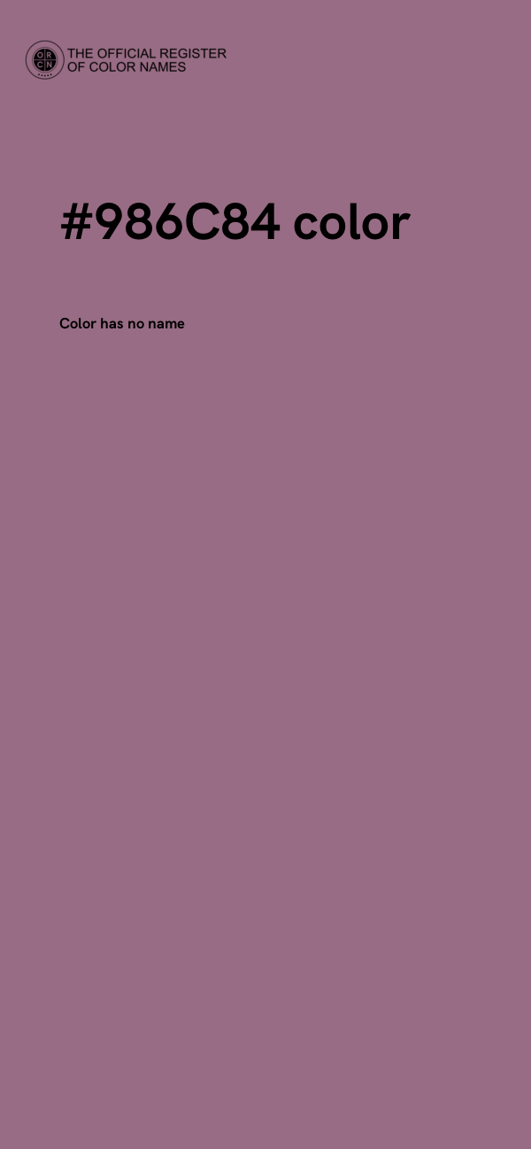 #986C84 color image