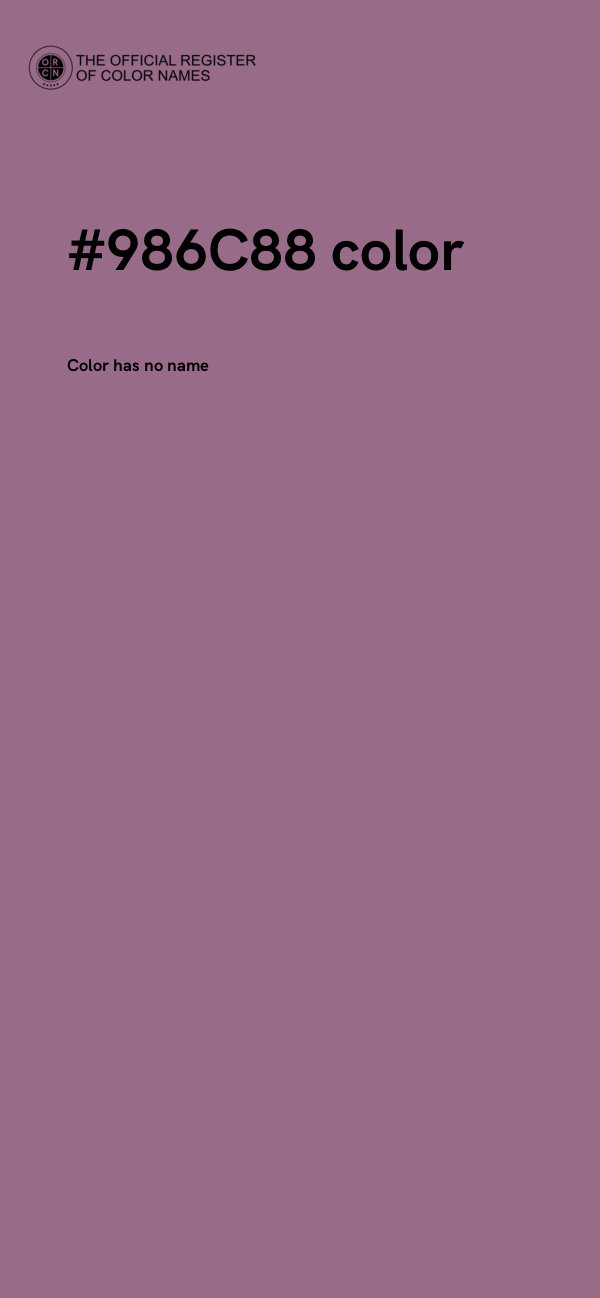 #986C88 color image