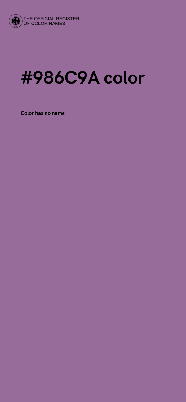 #986C9A color image