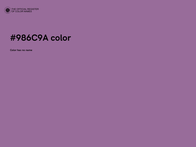#986C9A color image