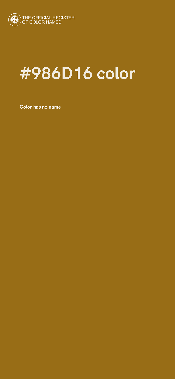 #986D16 color image