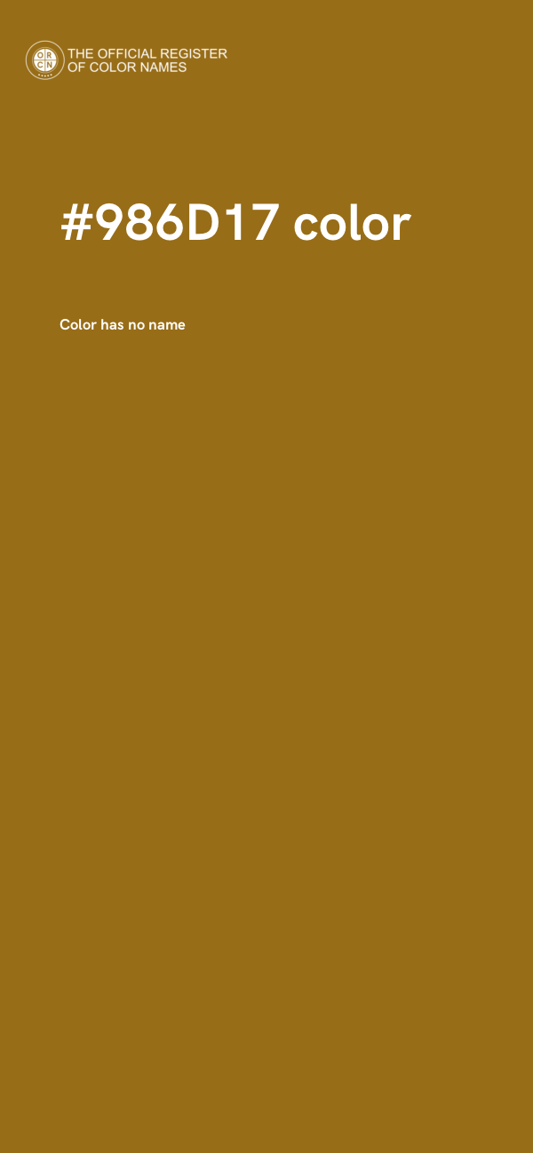 #986D17 color image