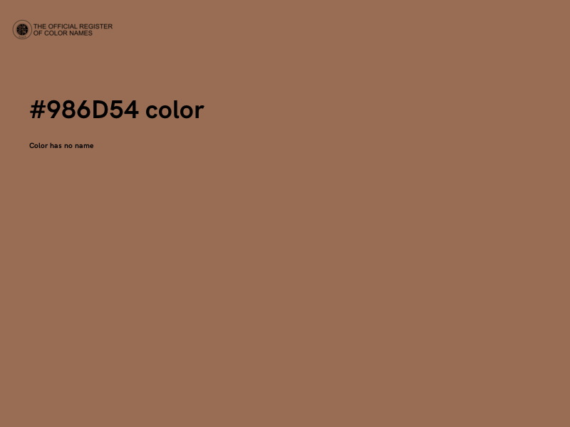 #986D54 color image