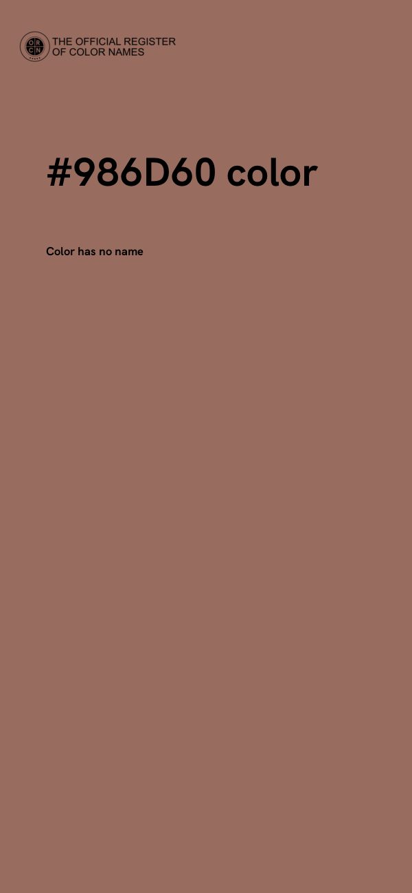 #986D60 color image
