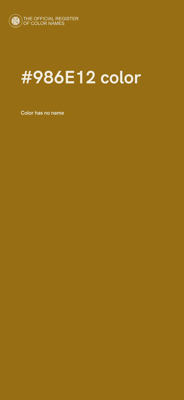 #986E12 color image