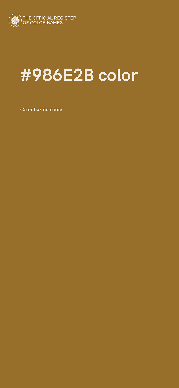 #986E2B color image