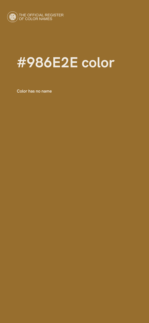#986E2E color image