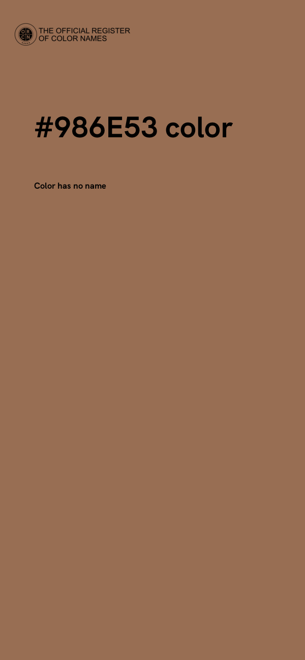 #986E53 color image