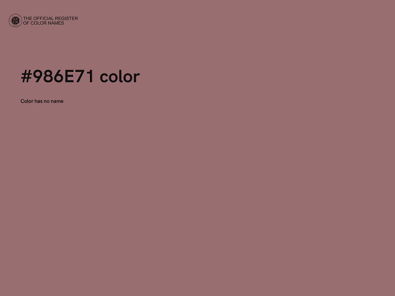 #986E71 color image