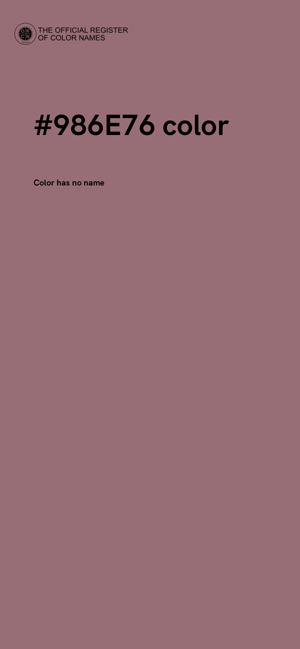 #986E76 color image