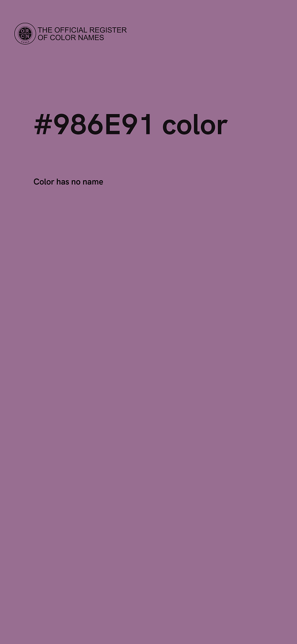 #986E91 color image