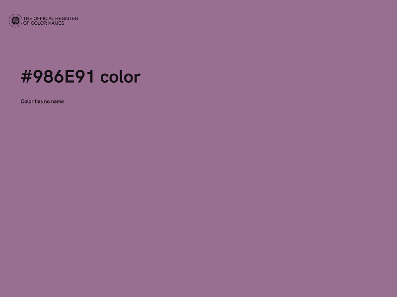#986E91 color image