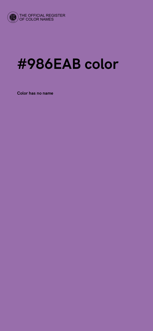 #986EAB color image