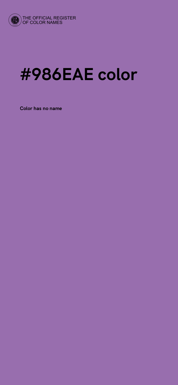 #986EAE color image