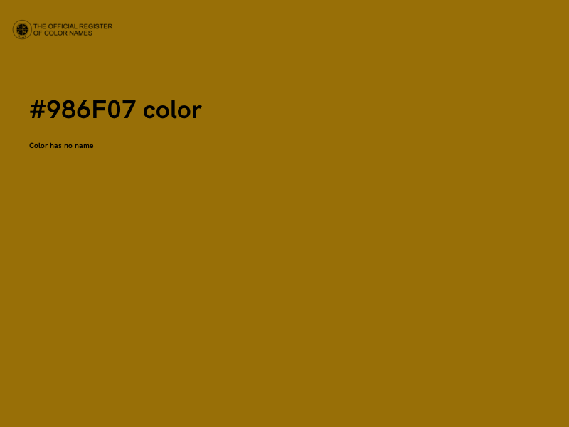 #986F07 color image